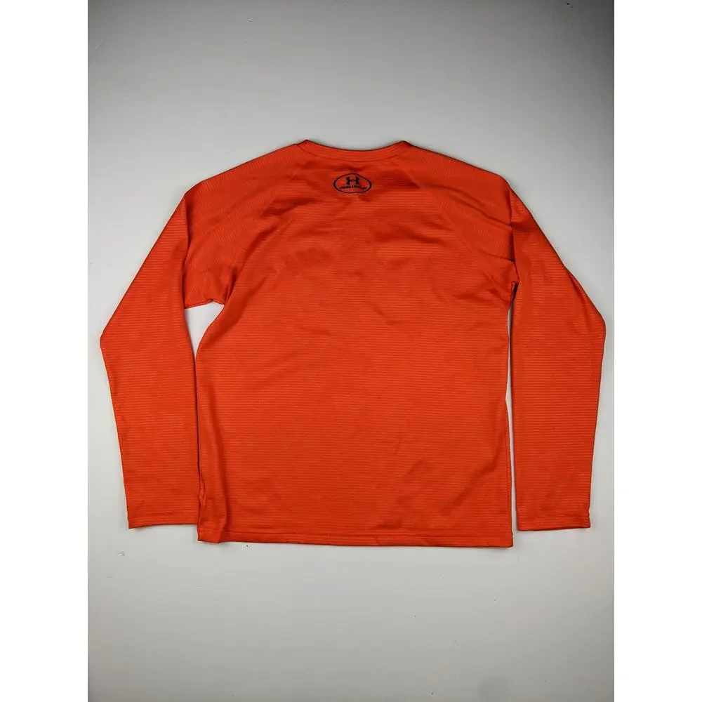 Under Armour Orange Long Sleeve Athletic Shirt - Youth Large
